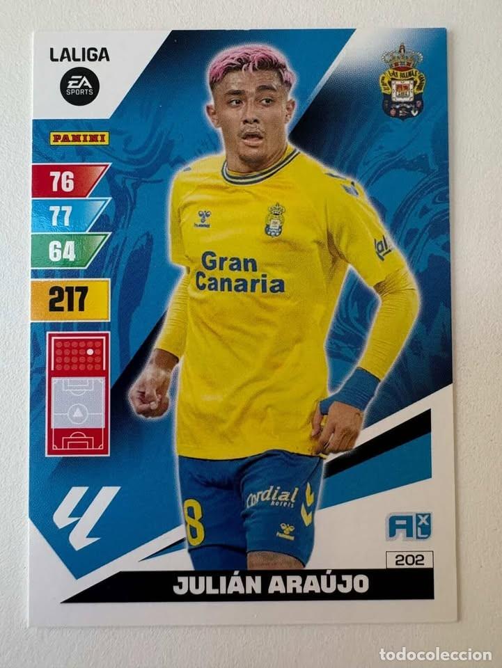 Cromos de f&uacute;tbol: Carta Juli&aacute;n Ara&uacute;jo Las Palmas 202 Adrenalyn 2023-24