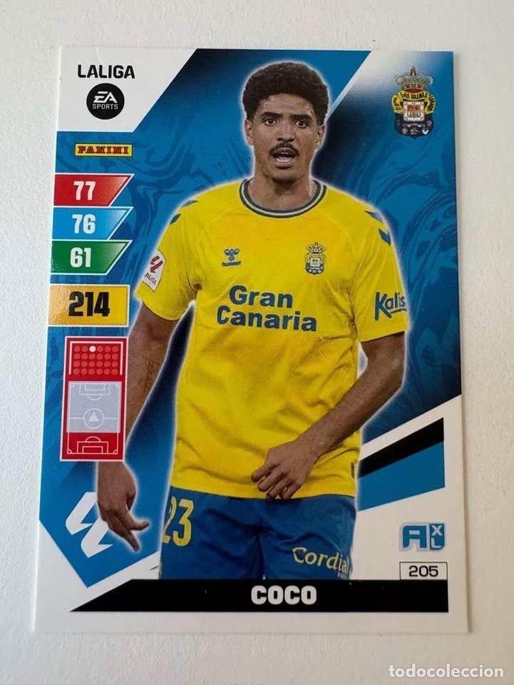 Cromos de f&uacute;tbol: Carta Coco Las Palmas 205 Adrenalyn 2023-24