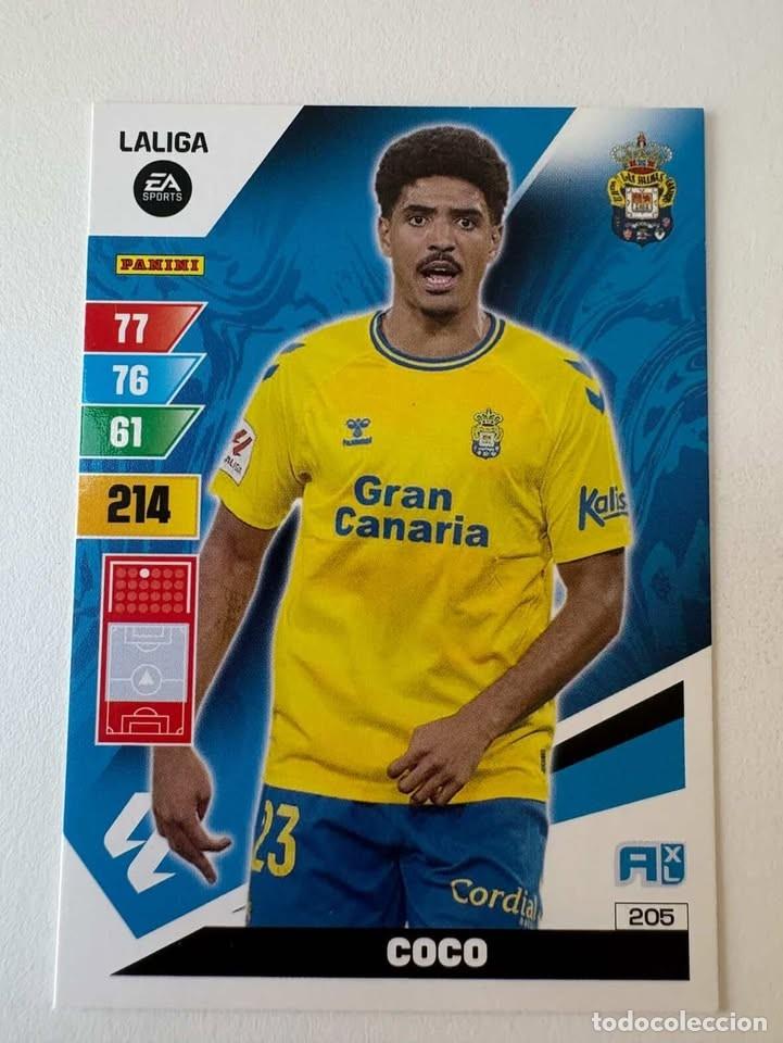 Cromos de f&uacute;tbol: Carta Coco Las Palmas 205 Adrenalyn 2023-24