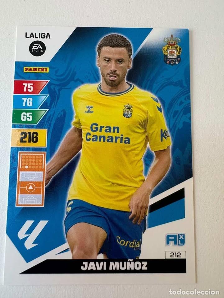 Cromos de f&uacute;tbol: Carta Javi Mu&ntilde;oz Las Palmas 212 Adrenalyn 2023-24