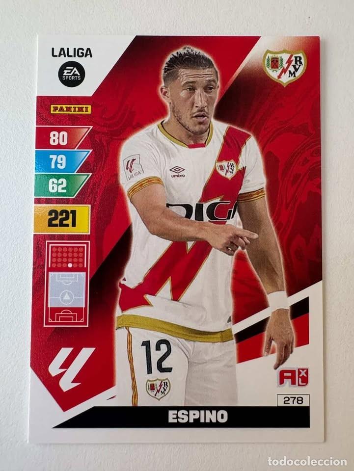 Cromos de f&uacute;tbol: Carta Espino Rayo Vallecano 278 Adrenalyn 2023-24