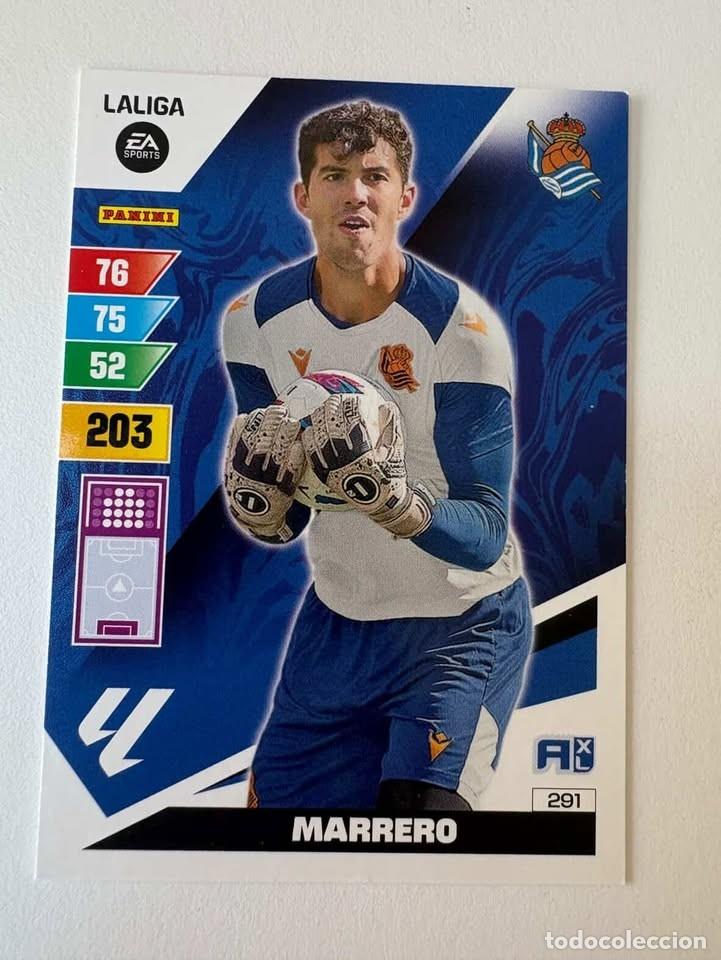 Cromos de f&uacute;tbol: Carta Marrero Real Sociedad 291 Adrenalyn 2023-24