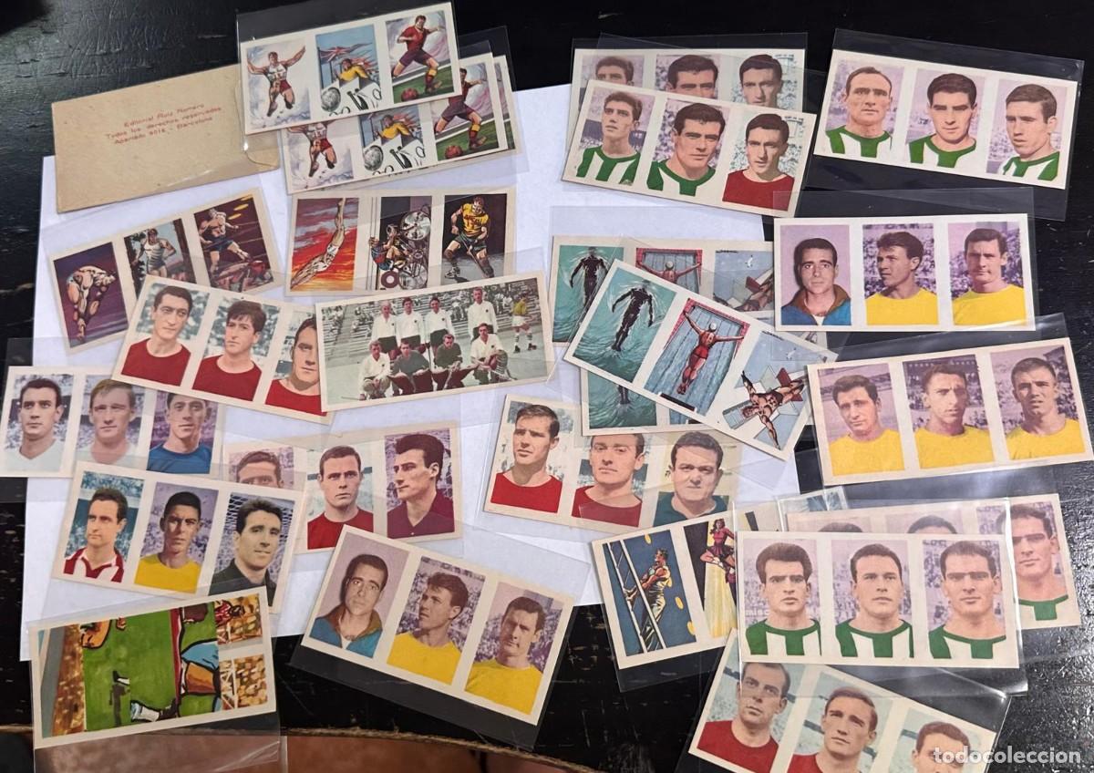 Cromos de f&uacute;tbol: Lote 25 Cromos Editorial Ruiz Romero Futbol Olimpiada Primera Division Tokio 1964