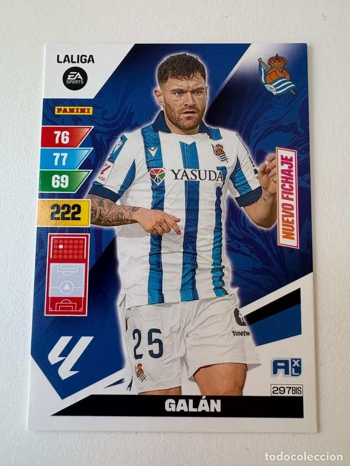 Cromos de f&uacute;tbol: Carta Gal&aacute;n Nuevo Fichaje Real Sociedad 297bis Adrenalyn 2023-24
