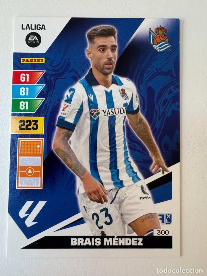 Cromos de f&uacute;tbol: Carta Brais M&eacute;ndez Real Sociedad 300 Adrenalyn 2023-24