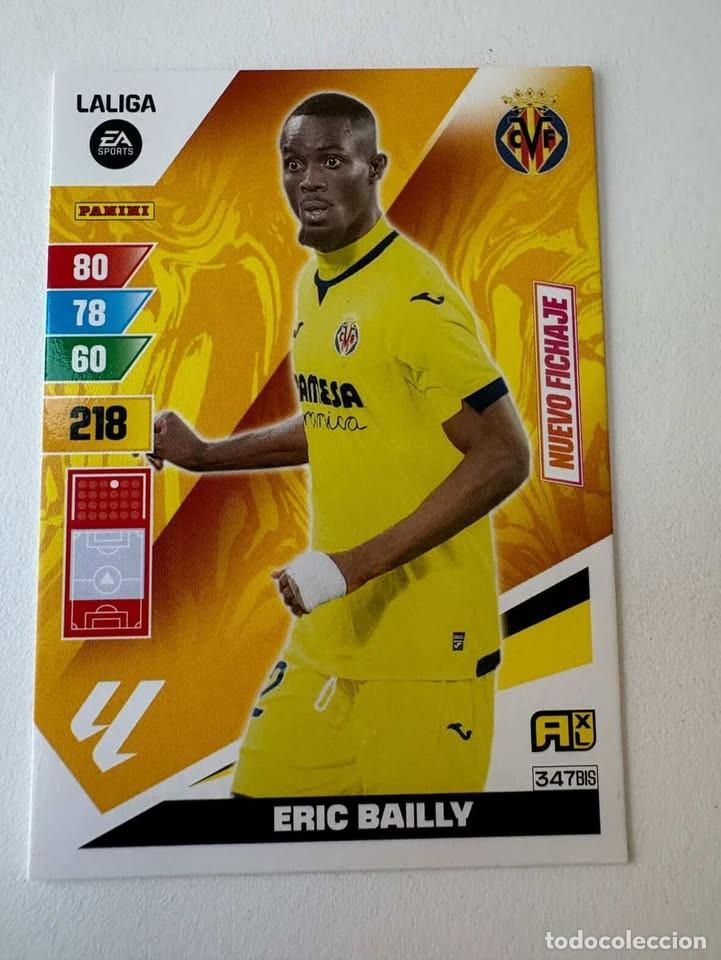 Cromos de f&uacute;tbol: Carta Eric Bally Nuevo Fichaje 347bis Villareal Adrenalyn 2023-24