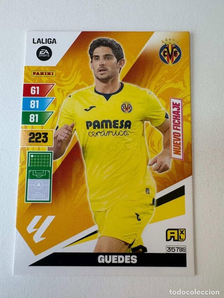 Cromos de f&uacute;tbol: Carta Guedes Nuevo Fichaje 357bis Villareal Adrenalyn 2023-24