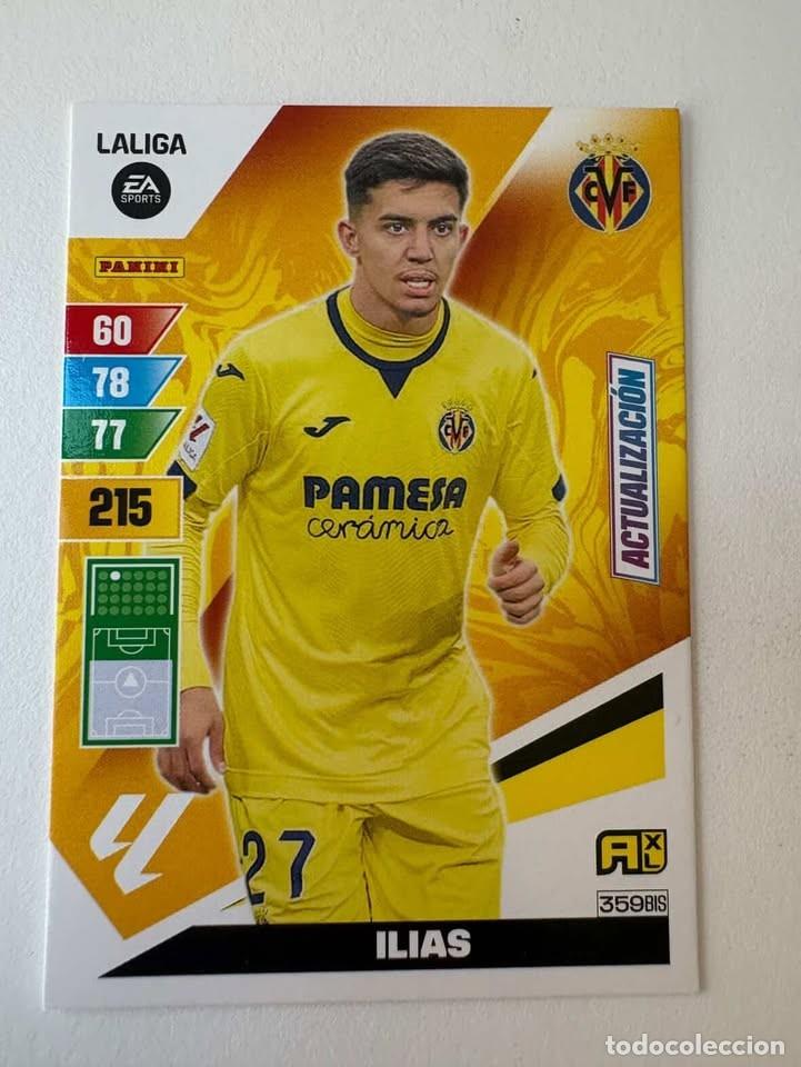 Cromos de f&uacute;tbol: Carta Ilias Actualizaci&oacute;n 359bis Villareal Adrenalyn 2023-24