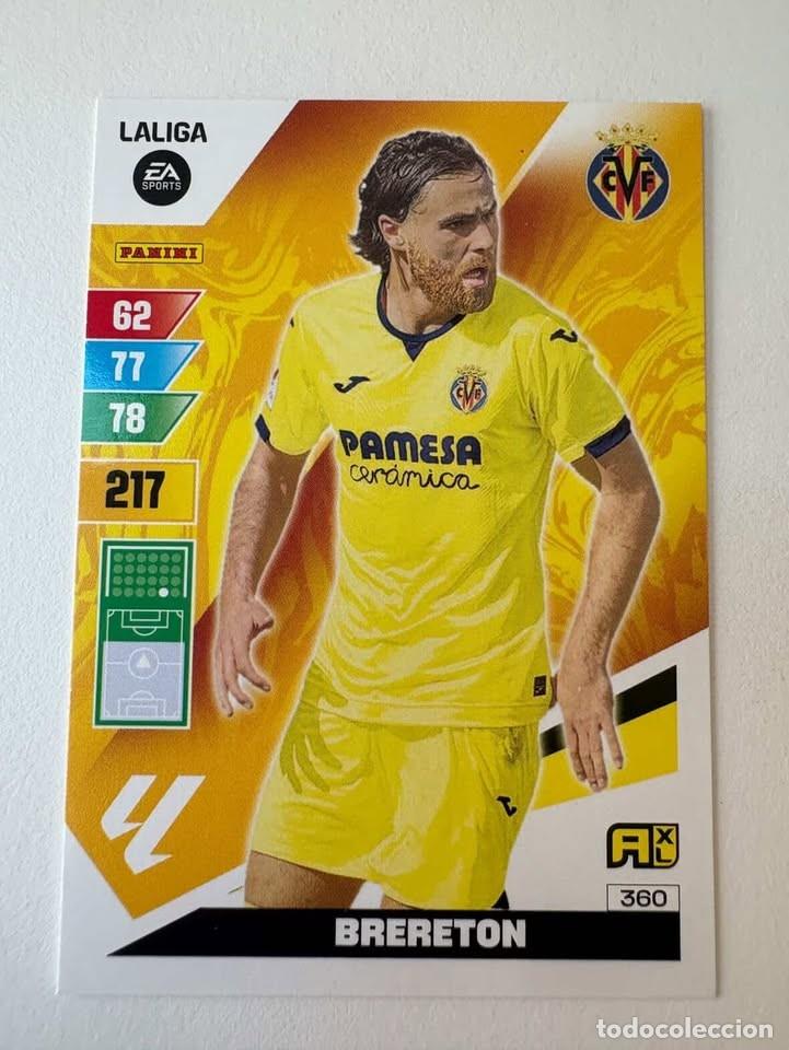 Cromos de f&uacute;tbol: Carta Brereton 360 Villareal Adrenalyn 2023-24