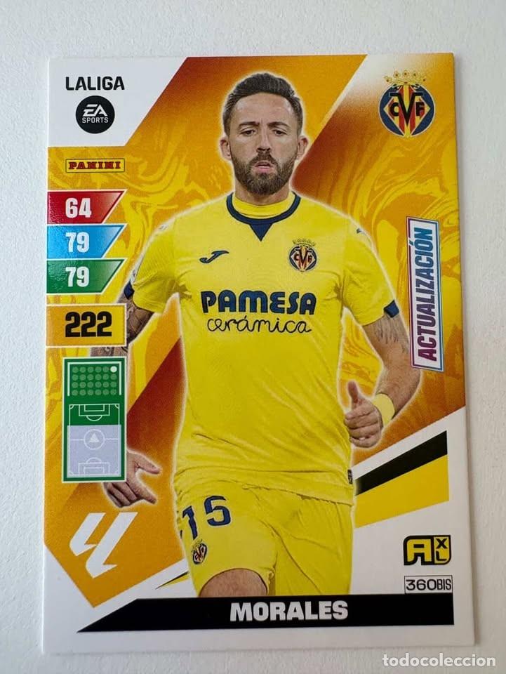 Cromos de f&uacute;tbol: Carta Morales 360bis Villareal Adrenalyn 2023-24