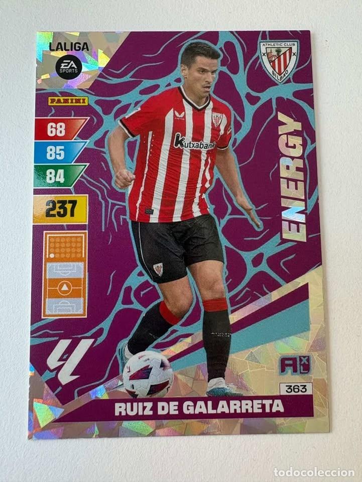 Cromos de f&uacute;tbol: Carta Ruiz de Galarreta Atlhetic Club de Bilbao Energy 363 Adrenalyn 2023-24