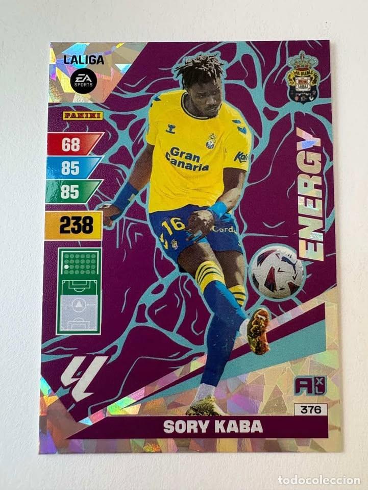 Cromos de f&uacute;tbol: Carta Sory Kaba Las Palmas Energy 376 Adrenalyn 2023-24