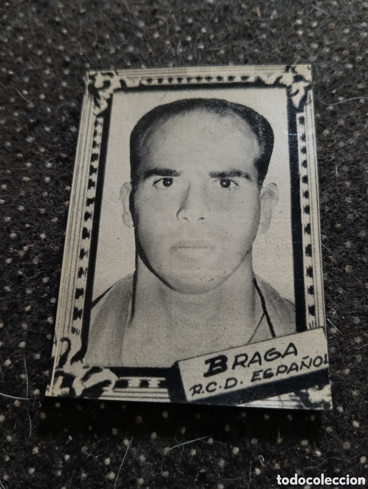 Cromos de f&uacute;tbol: BRAGA - REAL CLUB DEPORTIVO ESPA&Ntilde;OL - CROMO LIGA 1959 1960 - ALBUM FHER DISGRA, sin pegar, en muy bu