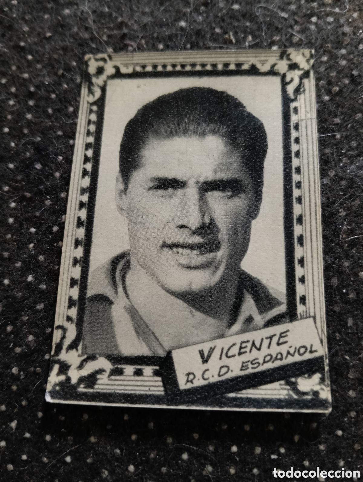 Cromos de f&uacute;tbol: JOS&Eacute; VICENTE - REAL CLUB DEPORTIVO ESPA&Ntilde;OL - CROMO LIGA 1959 1960 - ALBUM FHER DISGRA, sin pegar, en