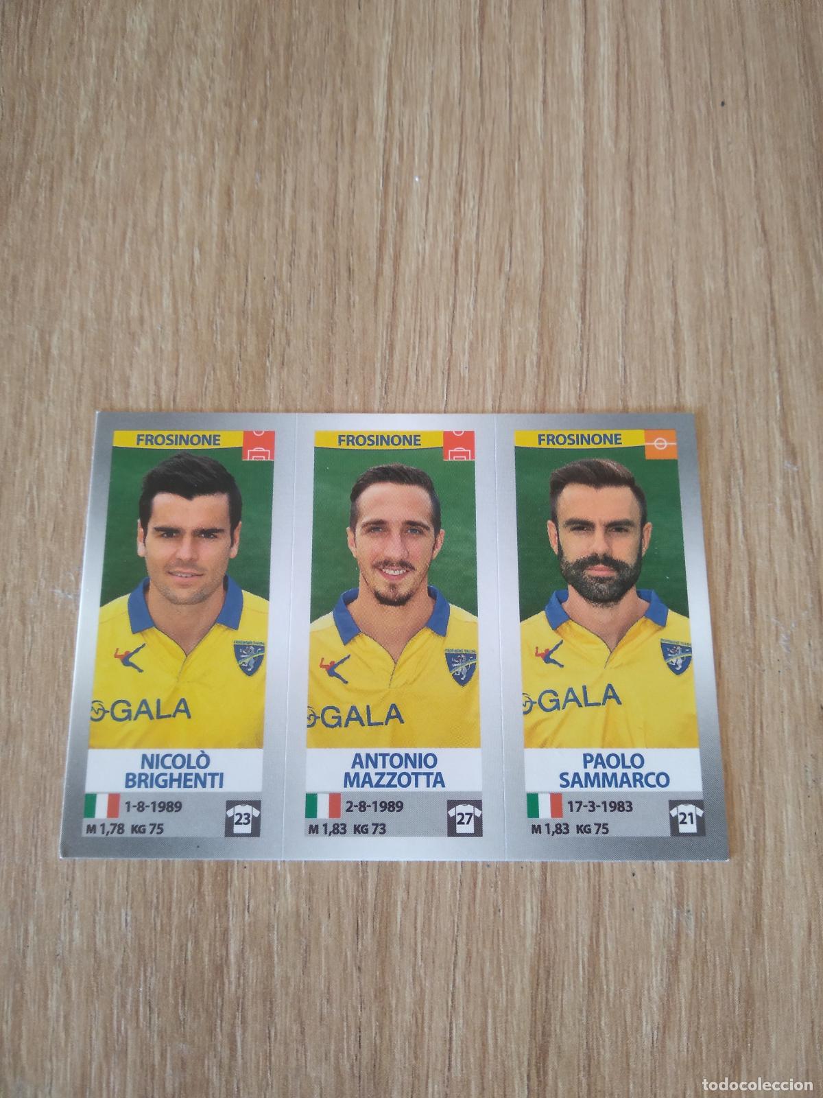 Cromos de f&uacute;tbol: 645 BRIGHENTI MAZZOTTA SAMMARCO FROSINONE CROMO FUTBOL PANINI LIGA ITALIA 16-17 CALCIATORI 2016-2017
