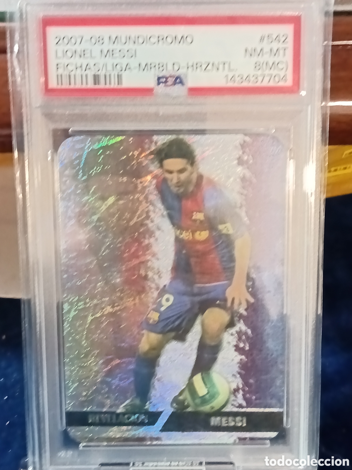 Cromos de f&uacute;tbol: Messi 542 mundicromo 2008 PSA 8
