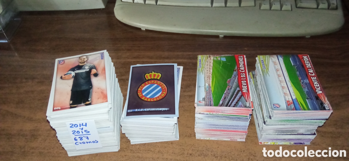 Cartes &agrave; collectionner de Football: Mundicromo. Lote de 687 Fichas DIFERENTES de las temporadas 2013/14 y 2014/15.