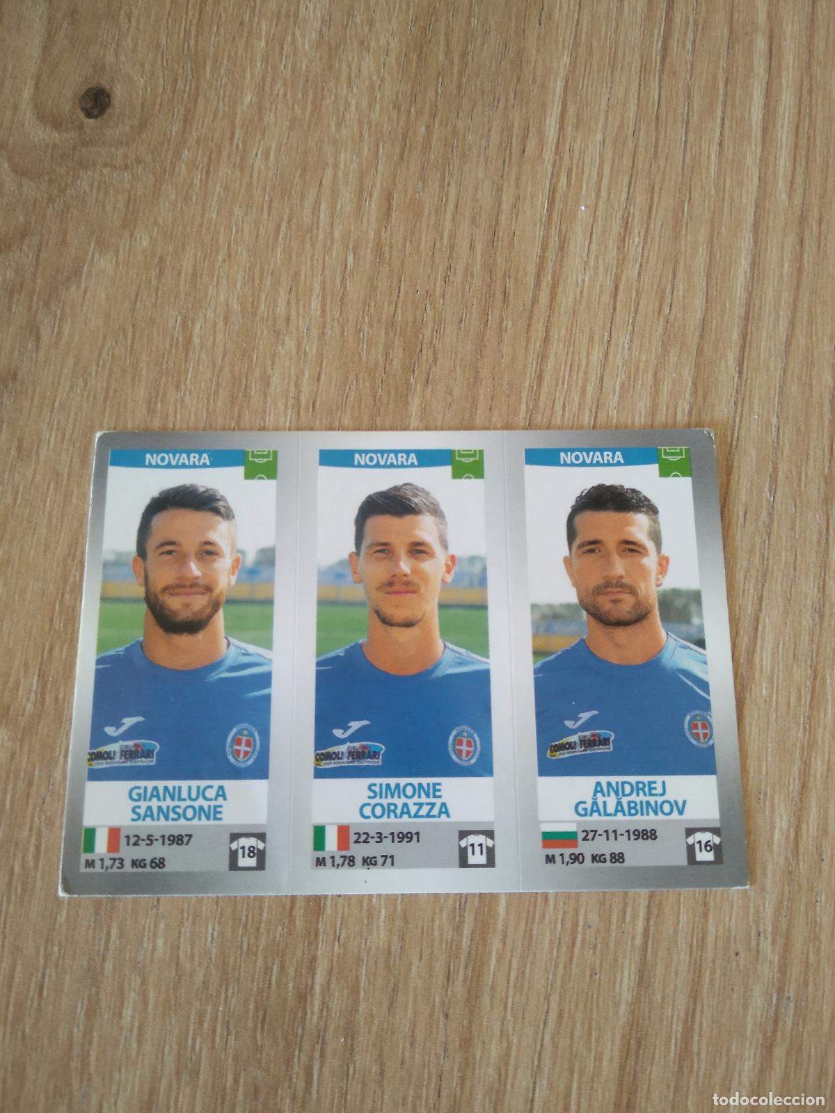 Cartes &agrave; collectionner de Football: 670 SANSONE CORAZZA GALABINOV NOVARA CROMO FUTBOL PANINI LIGA ITALIA 16-17 CALCIATORI 2016-2017