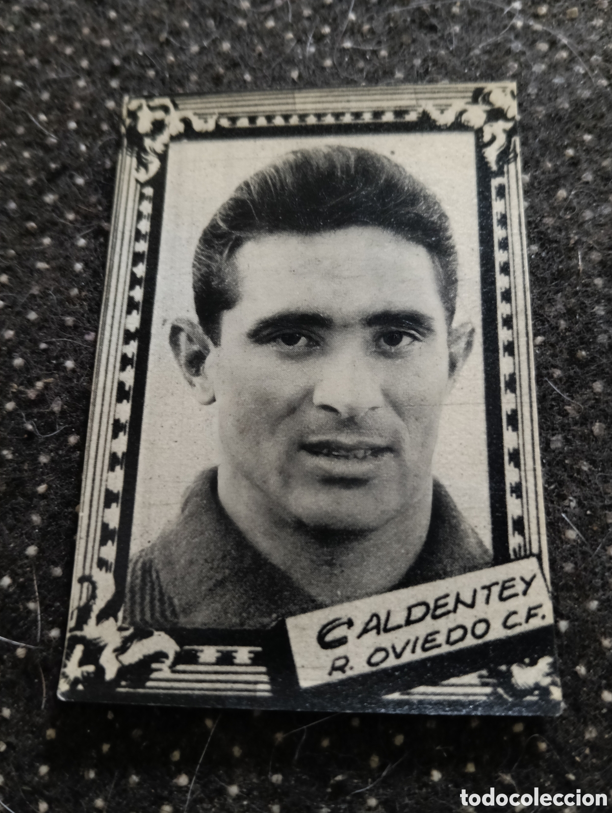 Cromos de Futebol: CALDENTEY - REAL OVIEDO CLUB DE F&Uacute;TBOL- CROMO LIGA 1959 1960 - ALBUM FHER DISGRA, sin pegar, en muy