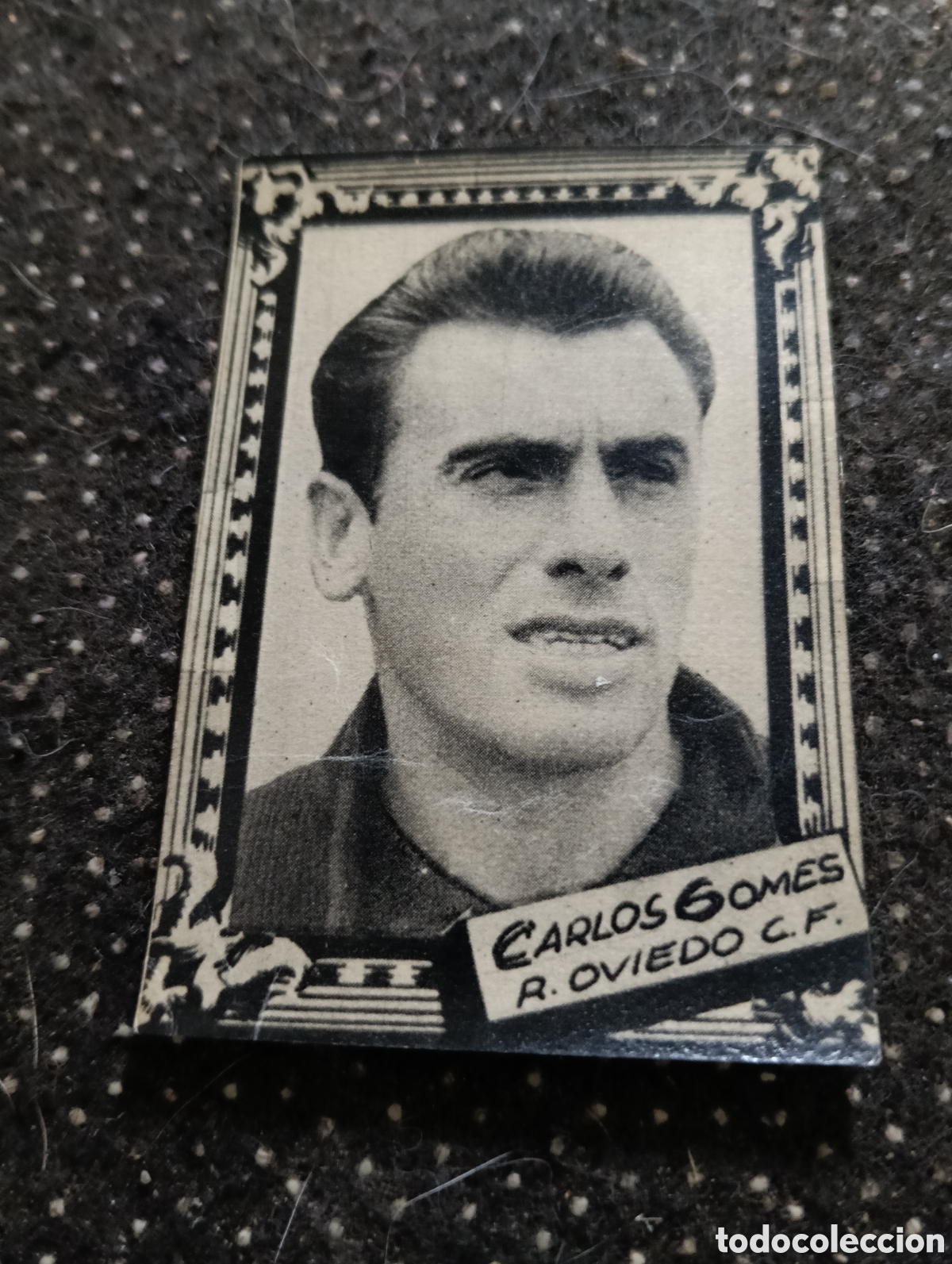 Cromos de f&uacute;tbol: CARLOS GOMES - REAL OVIEDO CLUB DE F&Uacute;TBOL- CROMO LIGA 1959 1960 - ALBUM FHER DISGRA, sin pegar, en m