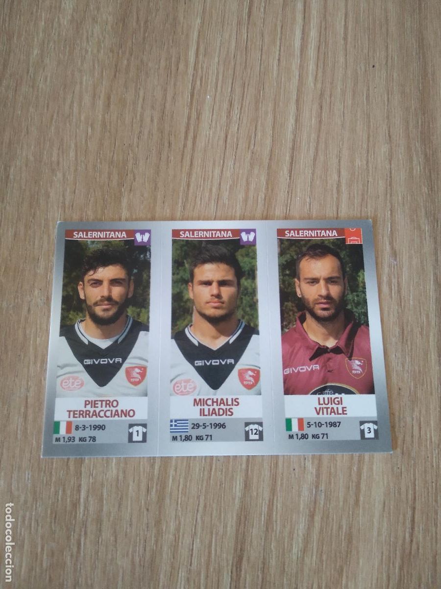 Cromos de f&uacute;tbol: 695 TERRACCIANO ILIADIS VITALE CROMO FUTBOL PANINI LIGA ITALIA 16-17 CALCIATORI 2016-2017