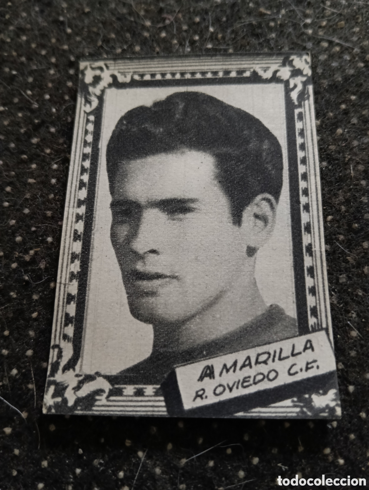 Cromos de f&uacute;tbol: AMARILLA - REAL OVIEDO CLUB DE F&Uacute;TBOL- CROMO LIGA 1959 1960 - ALBUM FHER DISGRA, sin pegar, en muy b
