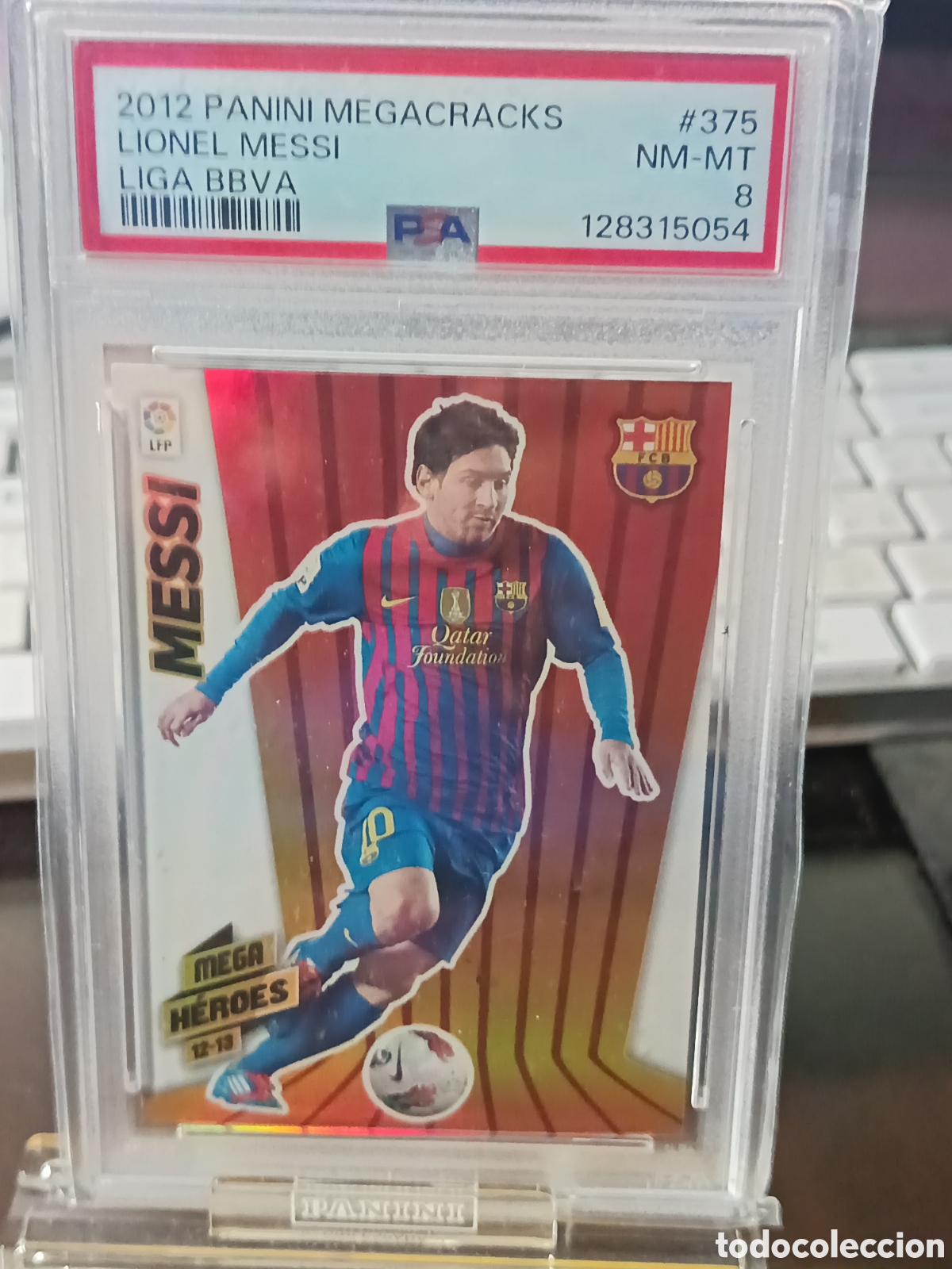 Cromos de f&uacute;tbol: Messi 375 megacracks 2012 PSA 8