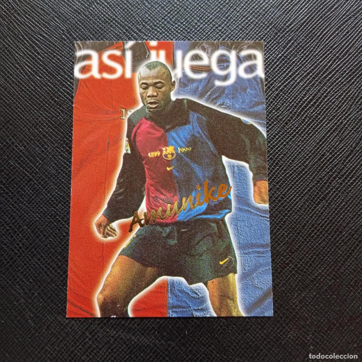 Cromos de f&uacute;tbol: 231 AMUNIKE PANINI BARCELONA 1899 1999 CENTENARIO 100 A&Ntilde;OS CROMO BARCA - A174 PG487 B