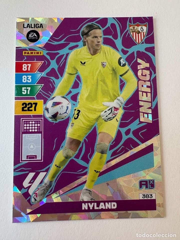 Cromos de f&uacute;tbol: Carta Nyland Sevilla Energy 383 Adrenalyn 2023-24