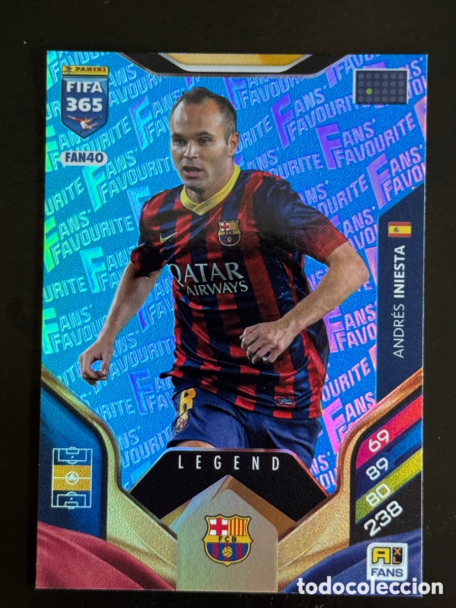 Cromos de f&uacute;tbol: Iniesta FAN40 Azul Barcelona FIFA 365 2026