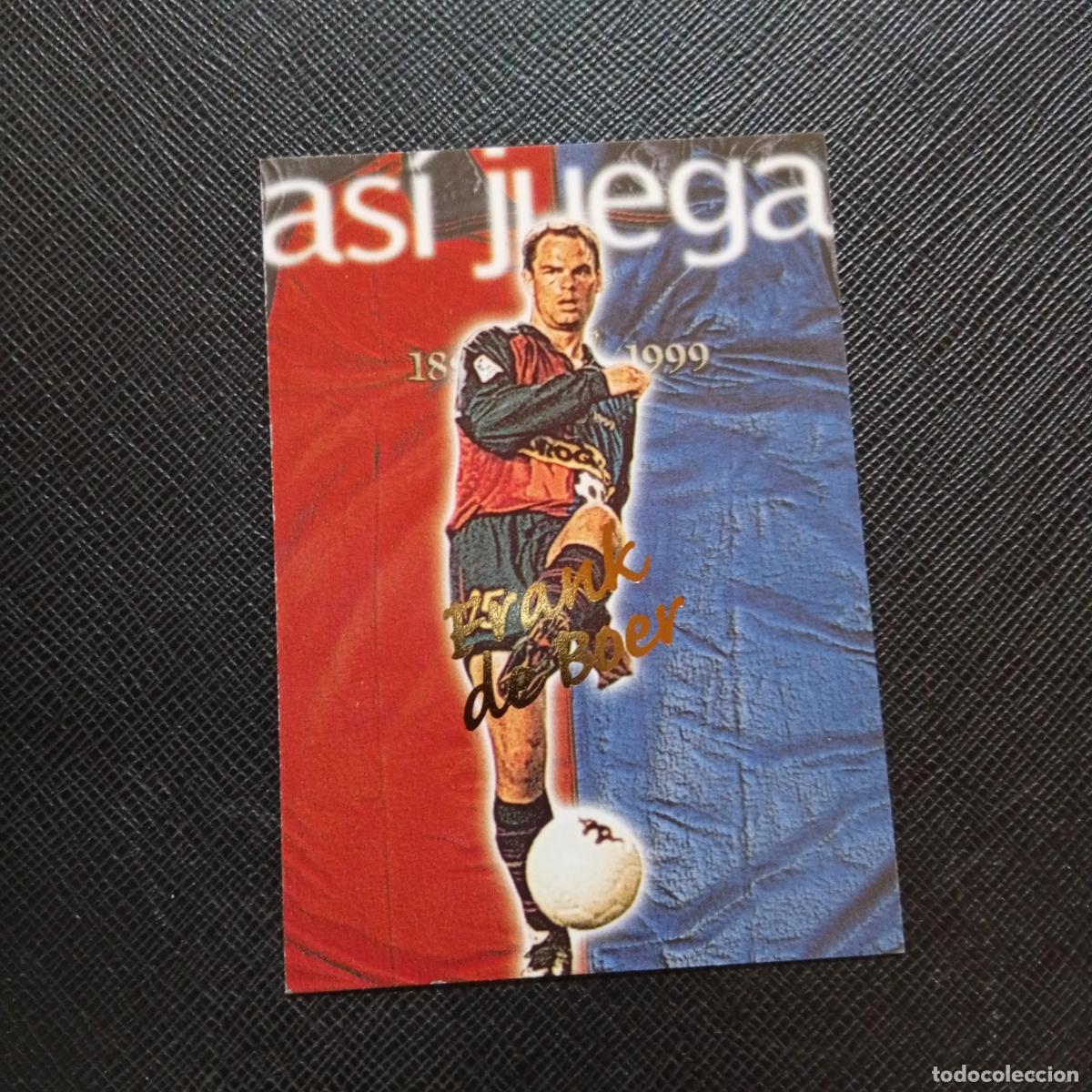 Cromos de f&uacute;tbol: 242 FRANK DE BOER PANINI BARCELONA 1899 1999 CENTENARIO 100 A&Ntilde;OS CROMO BARCA - A174 PG505