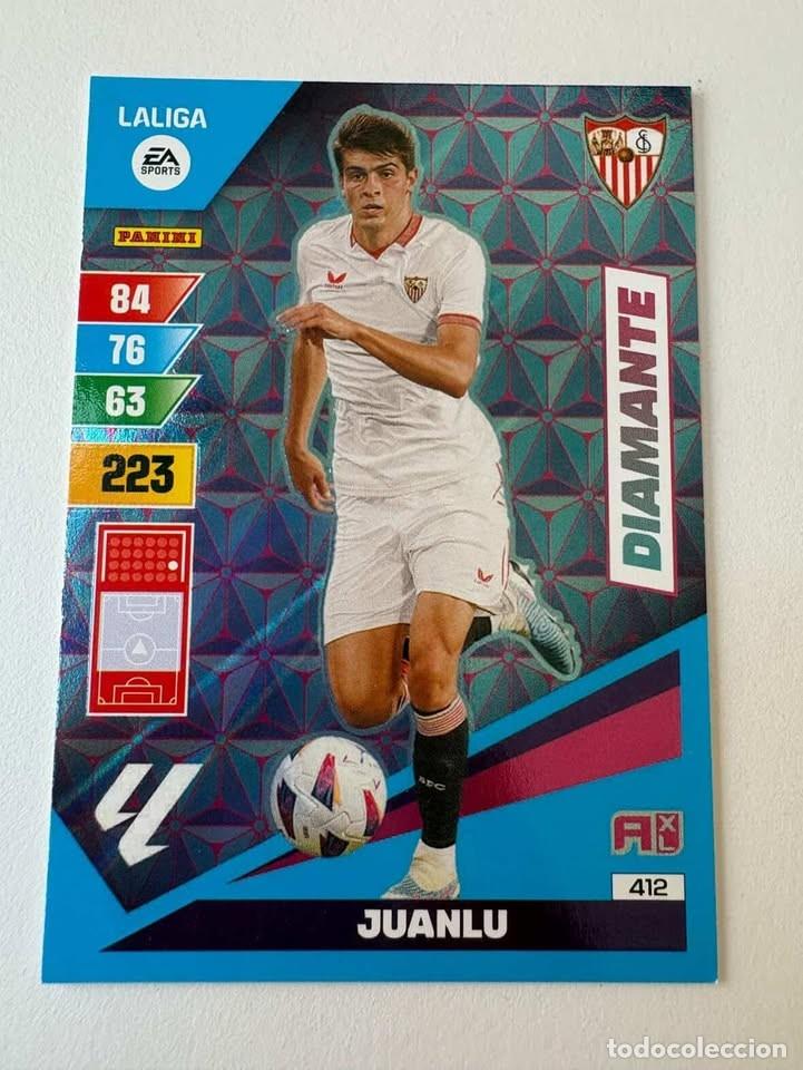 Cromos de f&uacute;tbol: Carta Juanlu Sevilla Diamante 412 Adrenalyn 2023-24