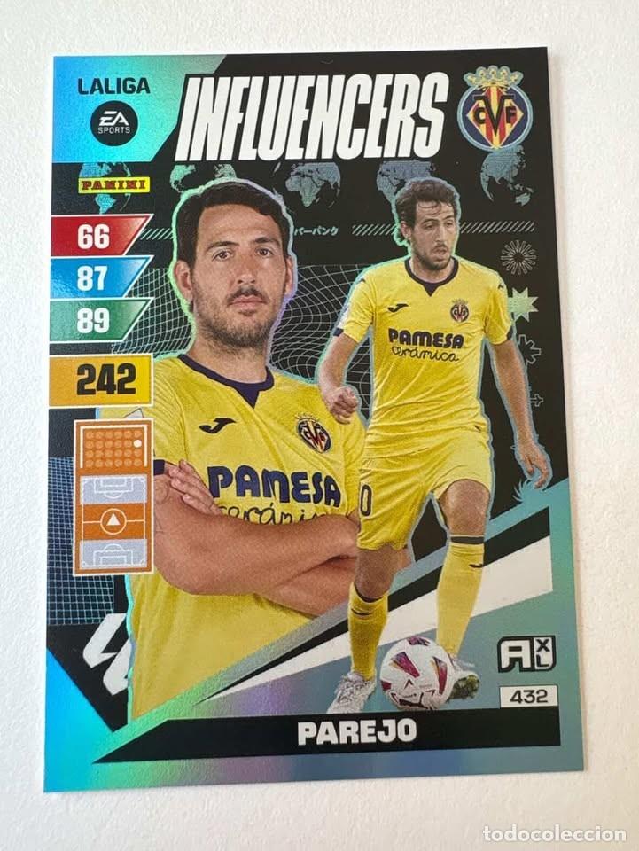 Cromos de f&uacute;tbol: Carta Parejo Villareal Influencers 432 Adrenalyn 2023-24