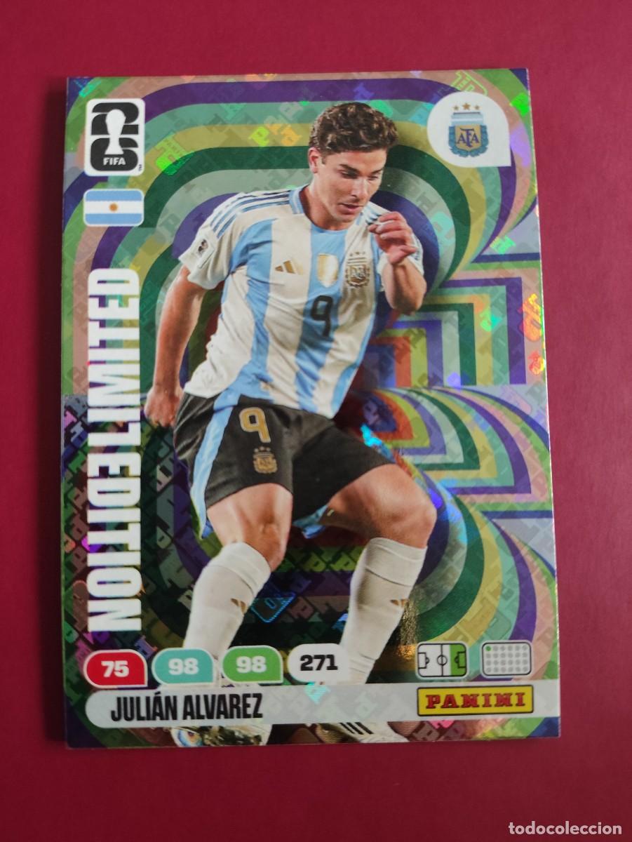 Fu&szlig;ball-Sticker: JULI&Aacute;N &Aacute;LVAREZ ARGENTINA LIMITED EDITION FIFA WORLD CUP 2026 ADRENALYN PANINI