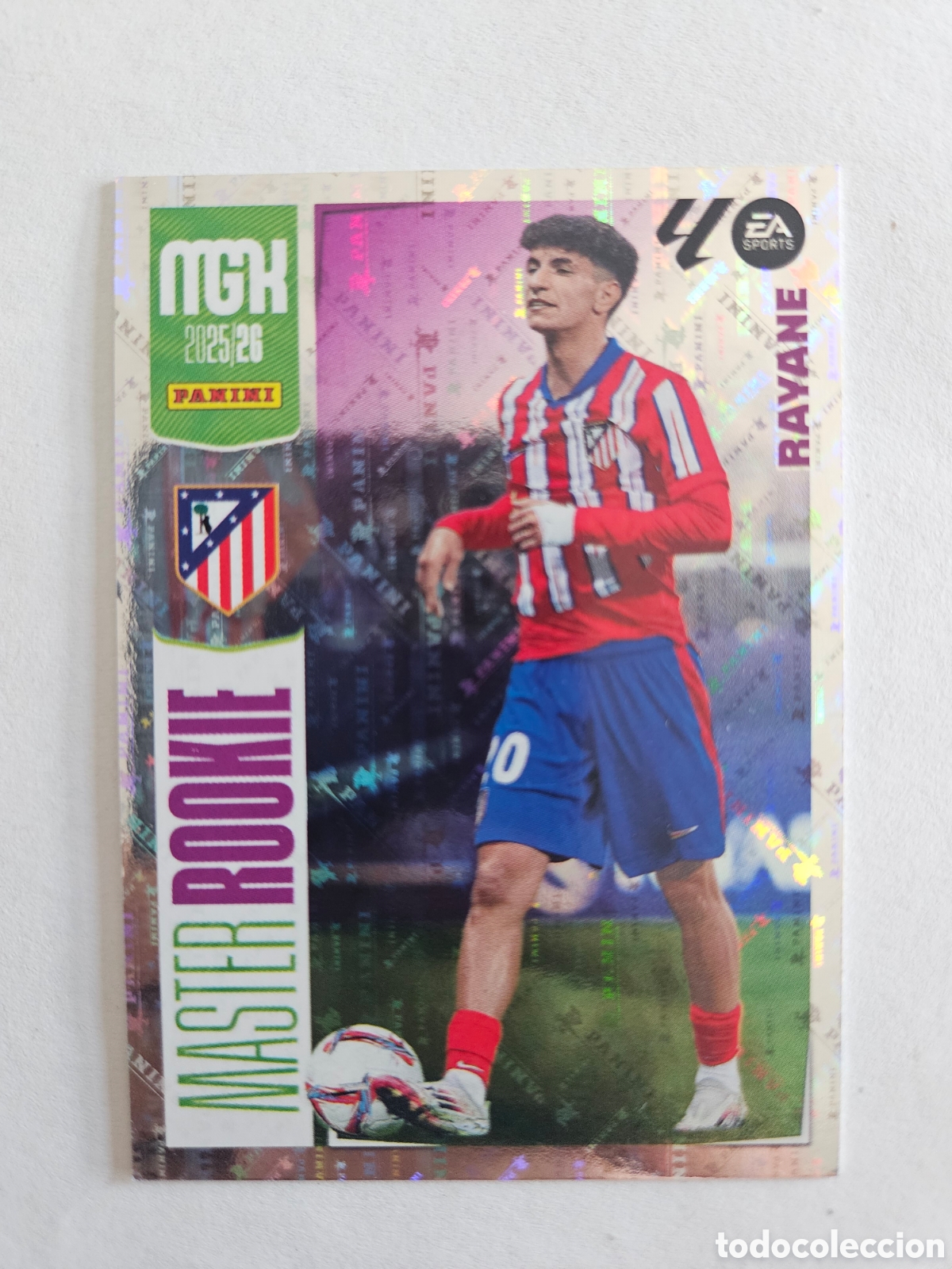 Cromos de f&uacute;tbol: MEGACRACKS MGK 2025 2026 25 26 PANINI N&ordm; 420 RAYANE ATLETICO MADRID MASTER ROOKIE