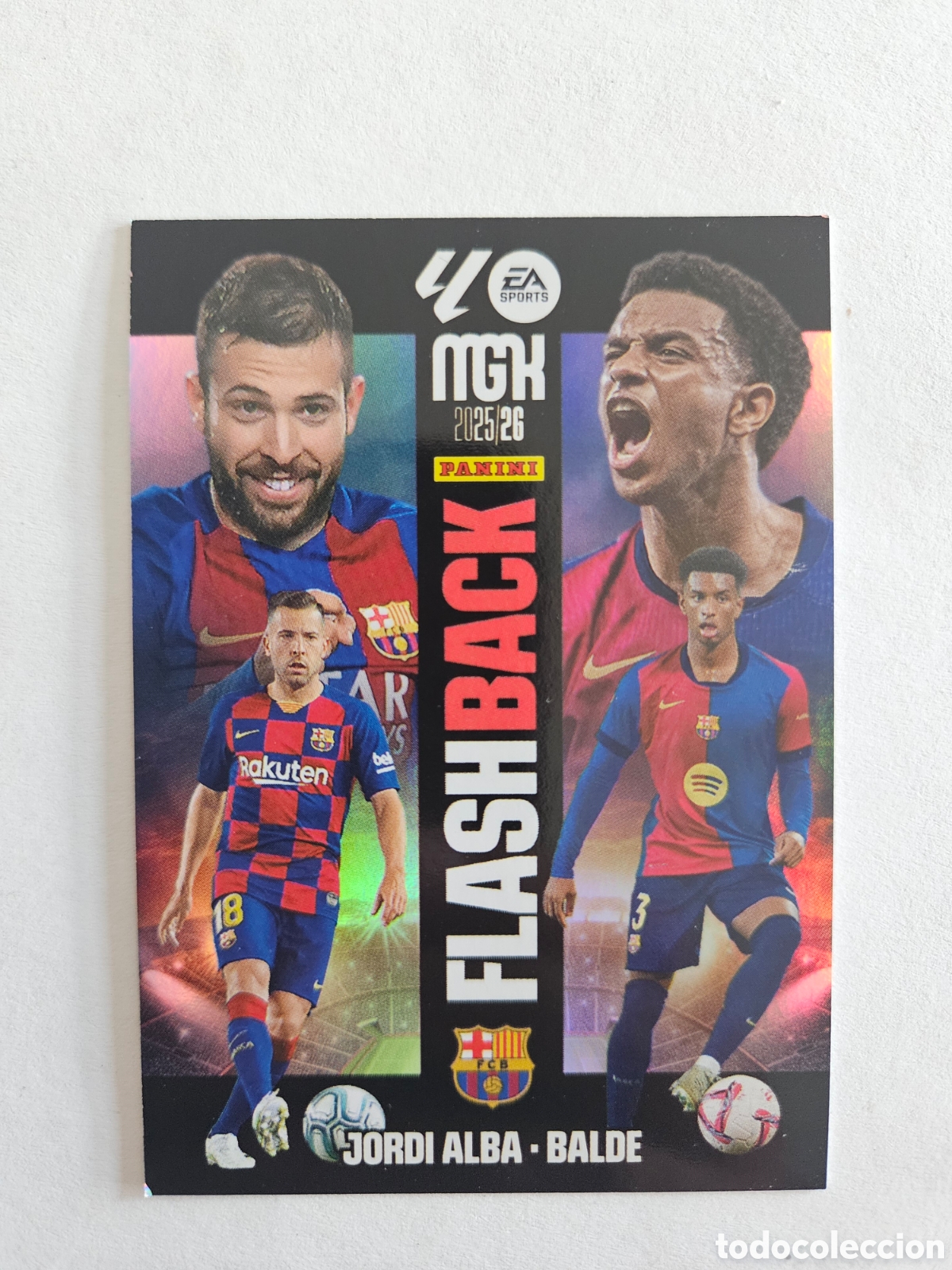 Cromos de f&uacute;tbol: JORDI ALBA BALDE FLASHBACK 427 MEGACRACKS 2025 2026 25 26