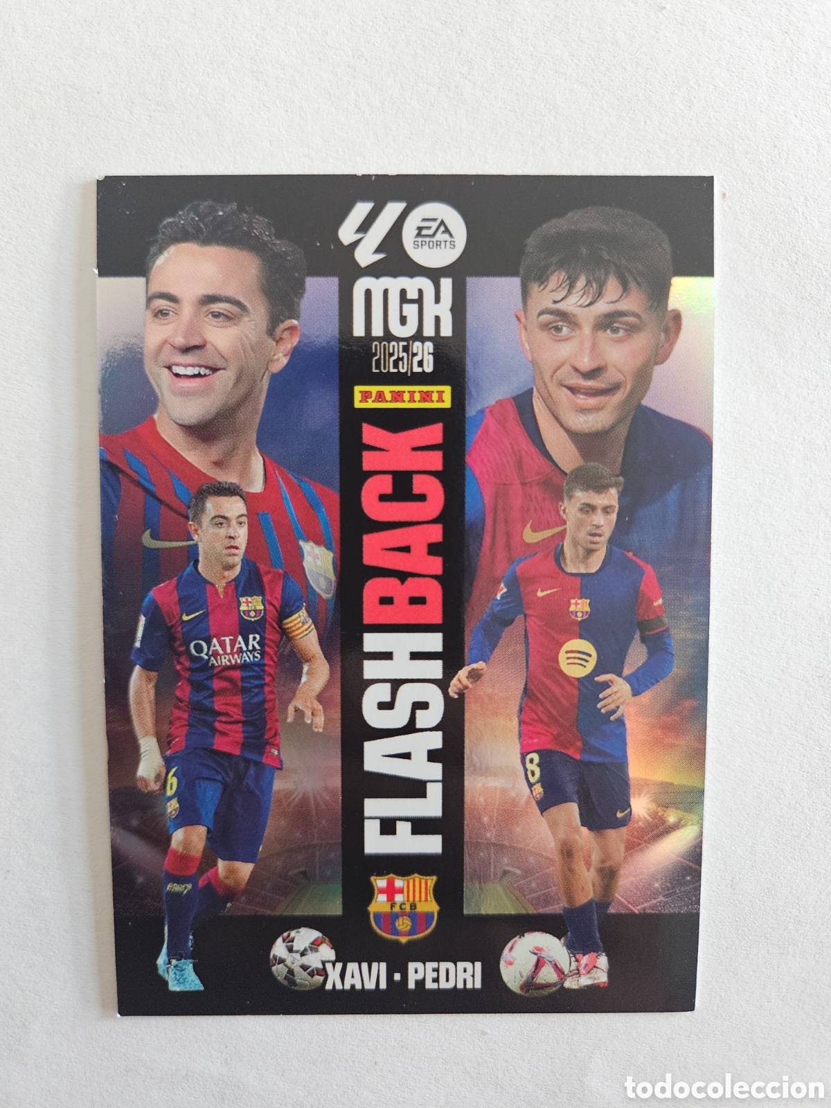 Cromos de f&uacute;tbol: 432 flash back xavi-pedri megacracks 2025-26