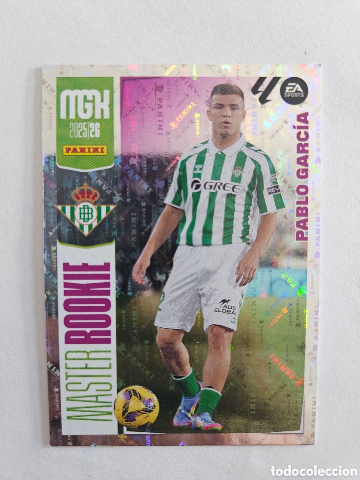 Cromos de f&uacute;tbol: 418 PABLO GARC&Iacute;A BETIS MASTER ROOKIE MEGACRACKS 2025 2026 25 26