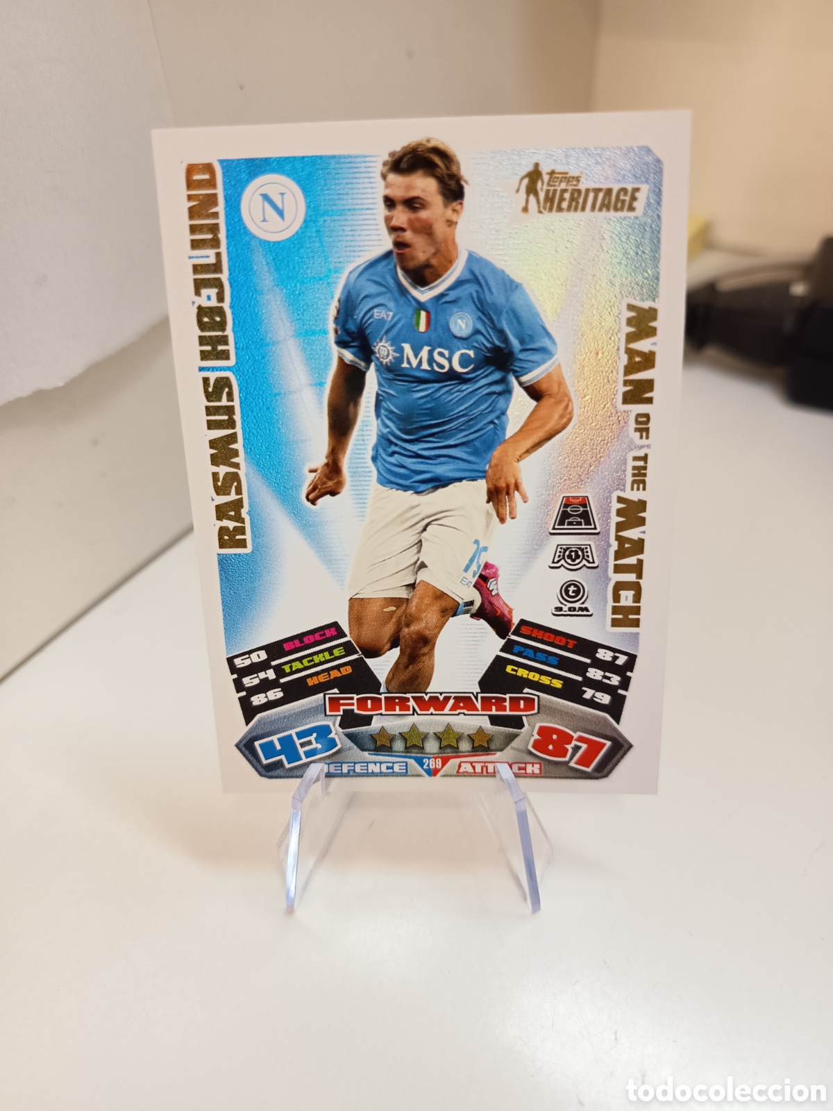 Fu&szlig;ball-Sticker: 269 RASMUS HOJLUND MAN OF THE MAN HERITAGE MATCH ATTAX EXTRA 2025 2026