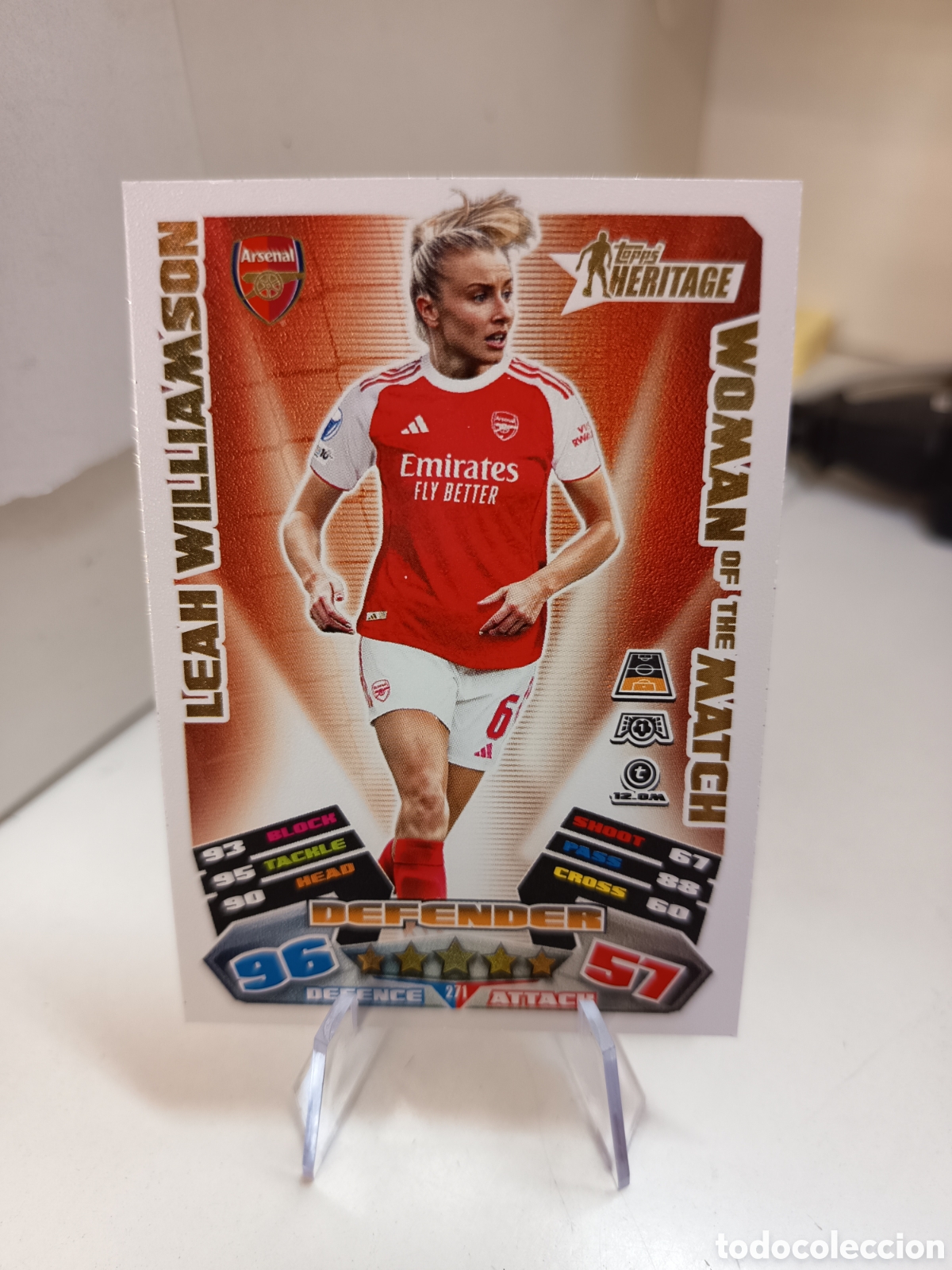 Cartes &agrave; collectionner de Football: 271 LEAH WILLIAMSON WOMAN OF THE MAN HERITAGE MATCH ATTAX EXTRA 2025 2026