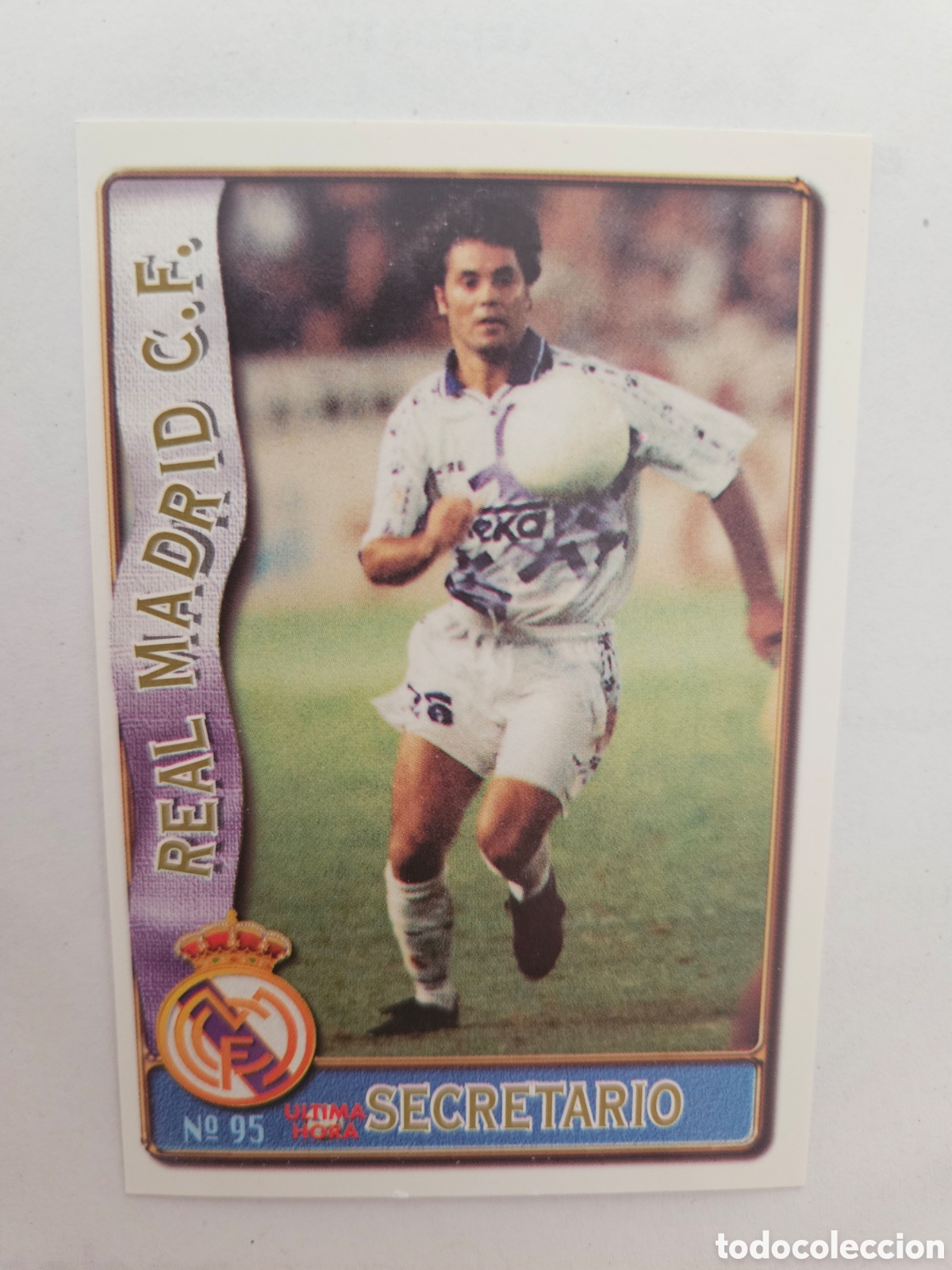 Cromos de f&uacute;tbol: Real Madrid -N&ordm; 95 Secretario-&Uacute;ltima Hora-Mundicromo Las Fichas de la Liga de F&uacute;tbol 1996-1997-96-97