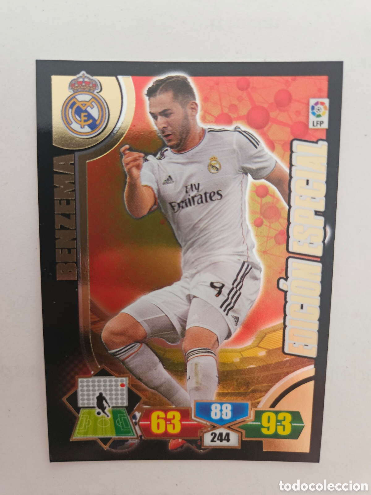 Cromos de f&uacute;tbol: FICHA BENZEMA - ADRENALYN 13 14 - PANINI 2013 -14 - CROMO - EDICION ESPECIAL