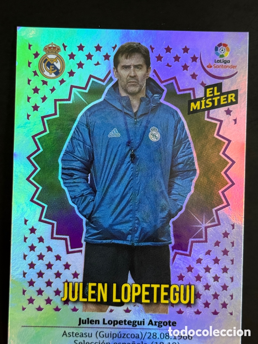 Cromos de f&uacute;tbol: Lopetegui entrenador 28 Real Madrid Liga Este 2018/19