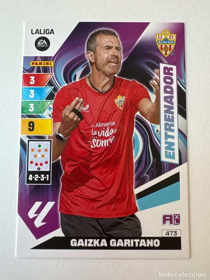Cromos de f&uacute;tbol: Carta Gaizka Caritano Entrenador Almer&iacute;a 473 Adrenalyn 2023-24