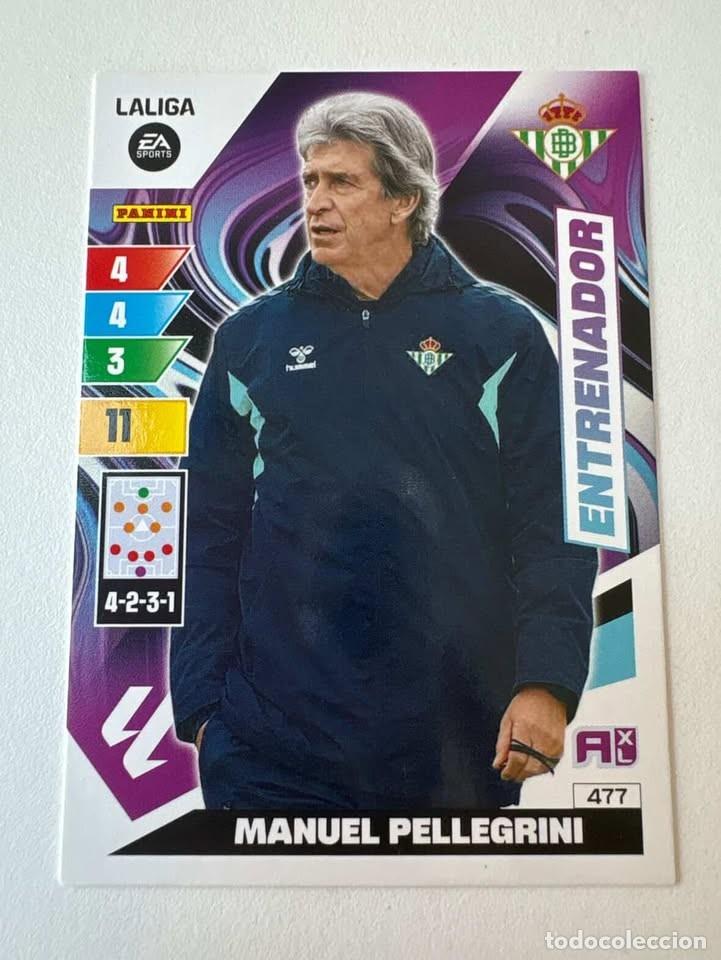 Fu&szlig;ball-Sticker: Carta Manuel Pellegrini Entrenador Betis 477 Adrenalyn 2023-24