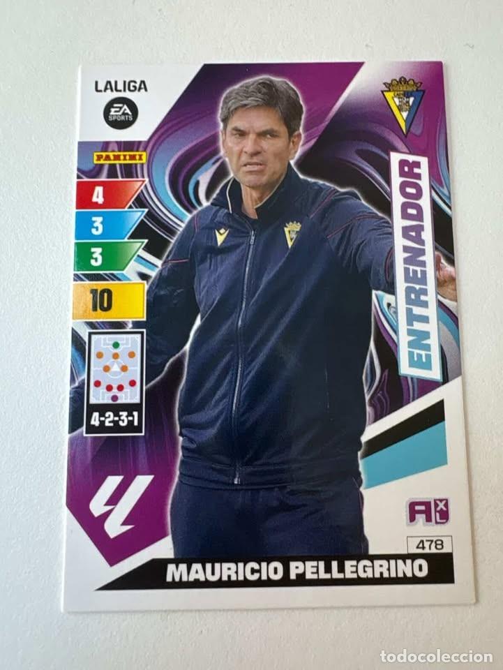 Cromos de f&uacute;tbol: Carta Mauricio Pellegrino Entrenador C&aacute;diz 478 Adrenalyn 2023-24