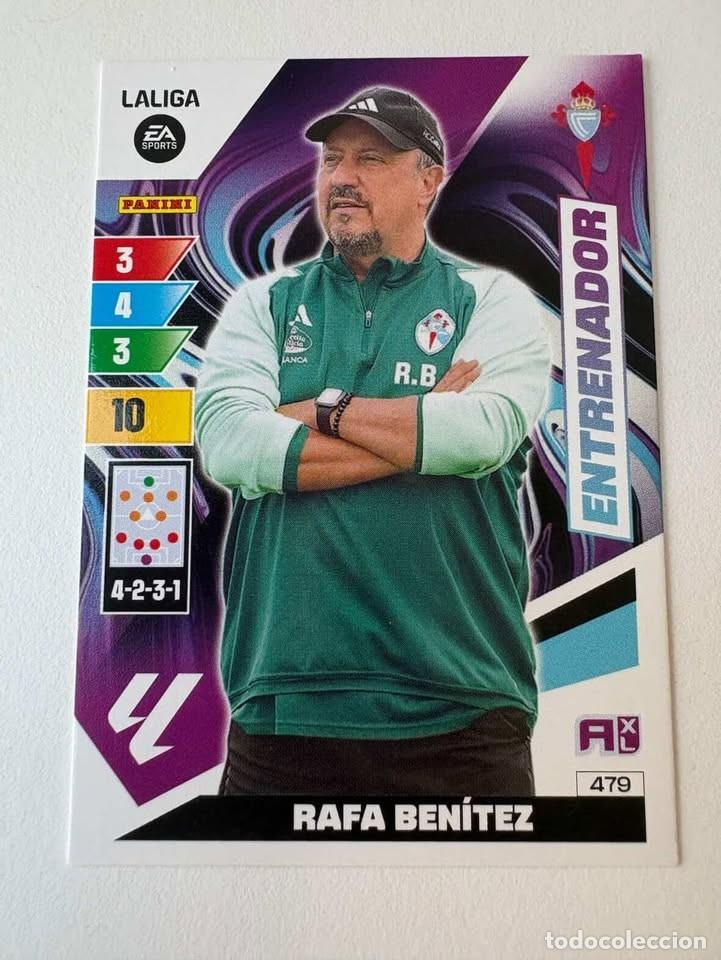 Cromos de f&uacute;tbol: Carta Rafa Ben&iacute;tez Entrenador Celta 479 Adrenalyn 2023-24