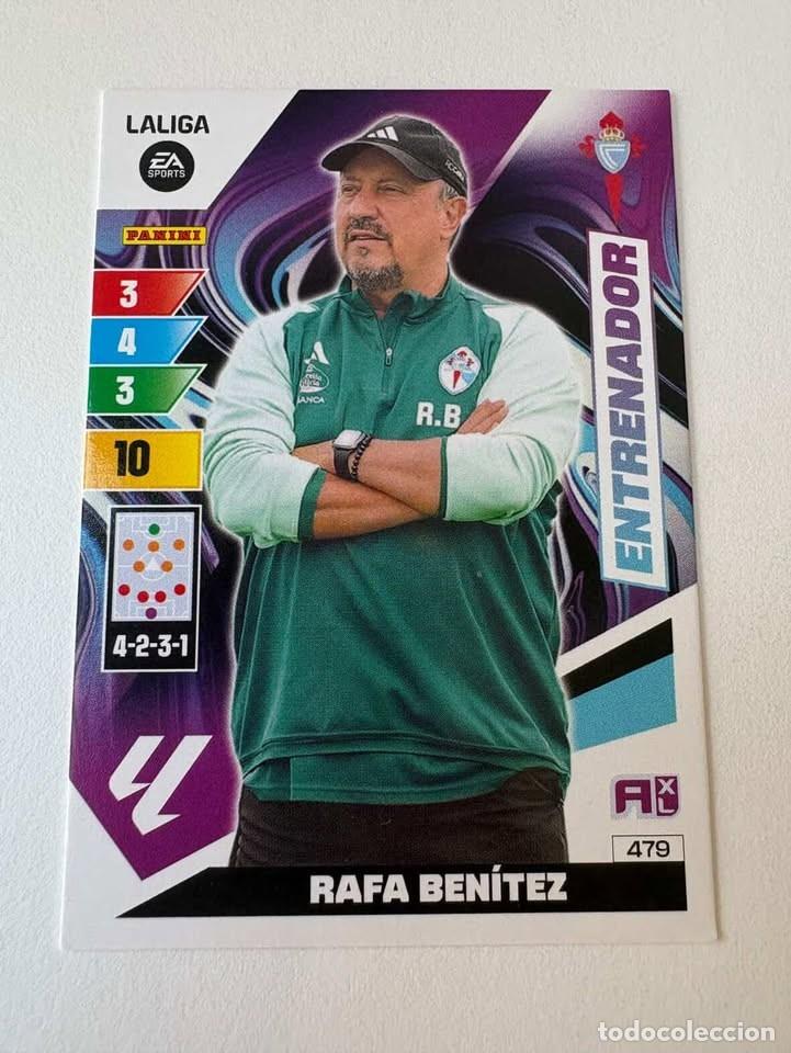 Cromos de f&uacute;tbol: Carta Rafa Ben&iacute;tez Entrenador Celta 479 Adrenalyn 2023-24