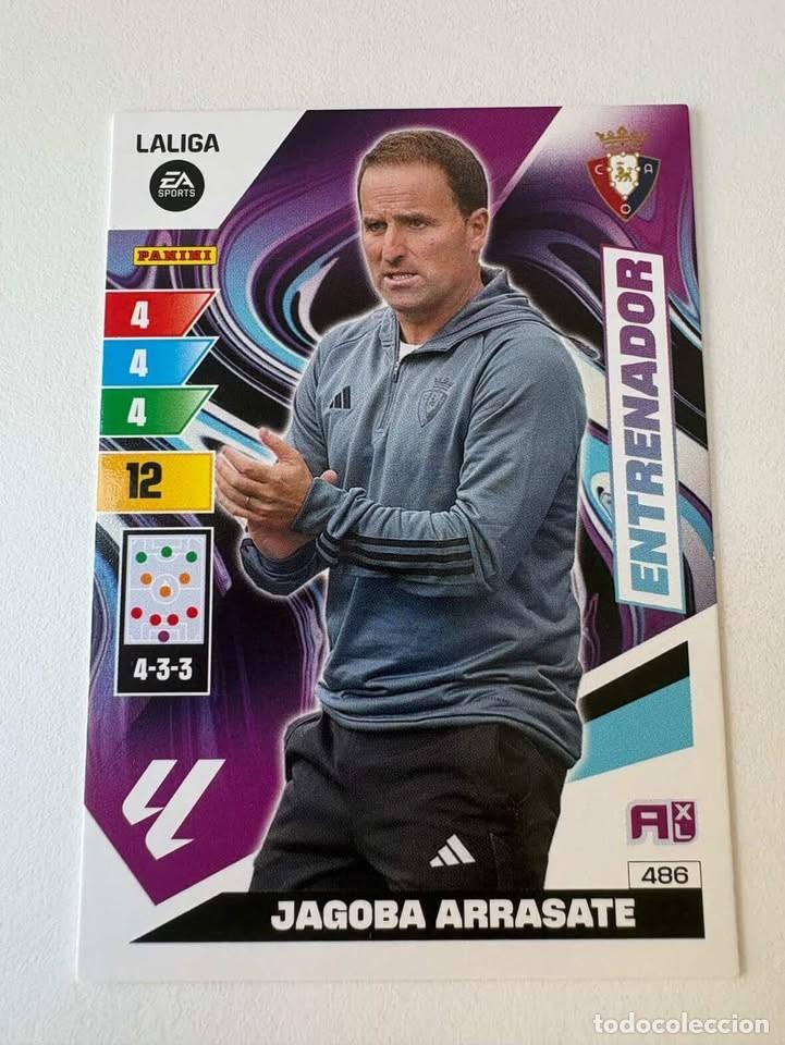 Cromos de f&uacute;tbol: Carta Jagoba Arrasate Entrenador Osasuna 486 Adrenalyn 2023-24