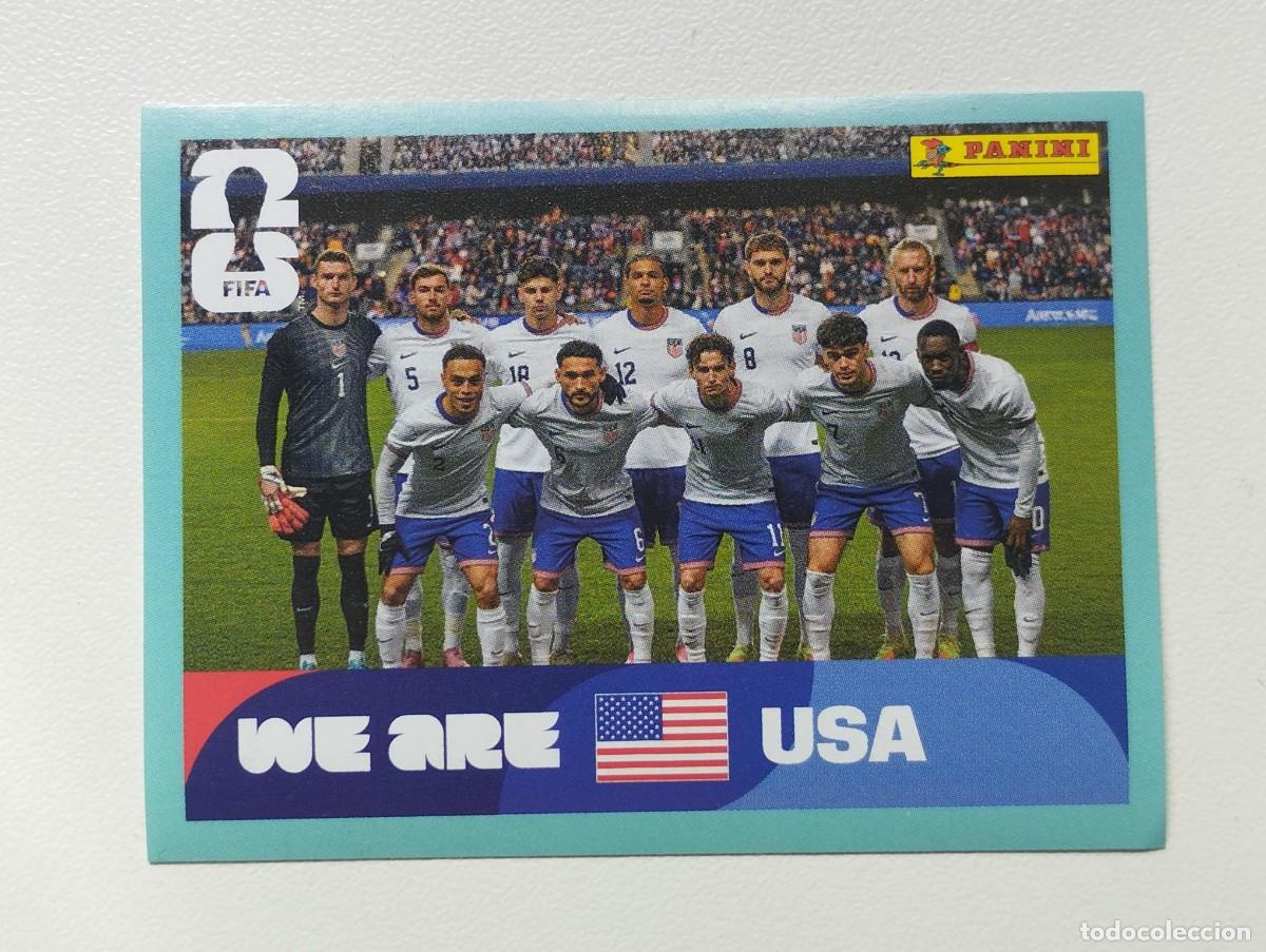 Cromos de f&uacute;tbol: CROMO STICKER WORLD CUP 2026 MUNDIAL 26 PANINI ESTADOS UNIDOS USA13 USA 13 PLANTILLA ALINEACION